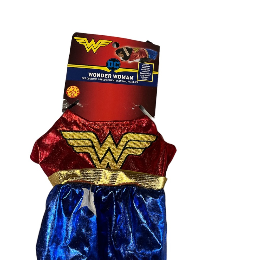 Rubie's Wonder Woman Pet Costume - Red, Gold, Blue